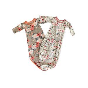 Sugar House Baby Floral Infant Knotted Gown Bundle Sz 0-3mos​​​​